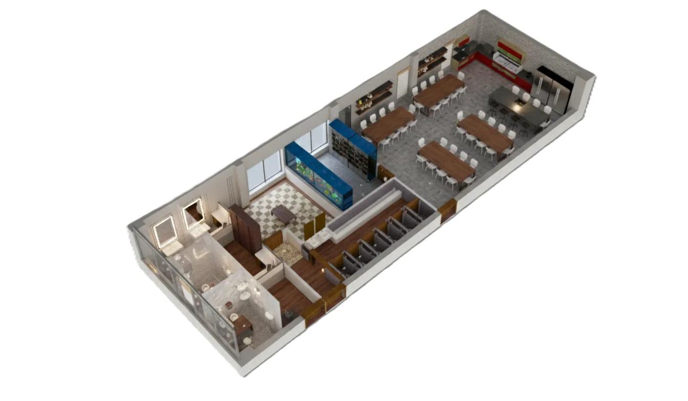 Industrial modern cafeteria design