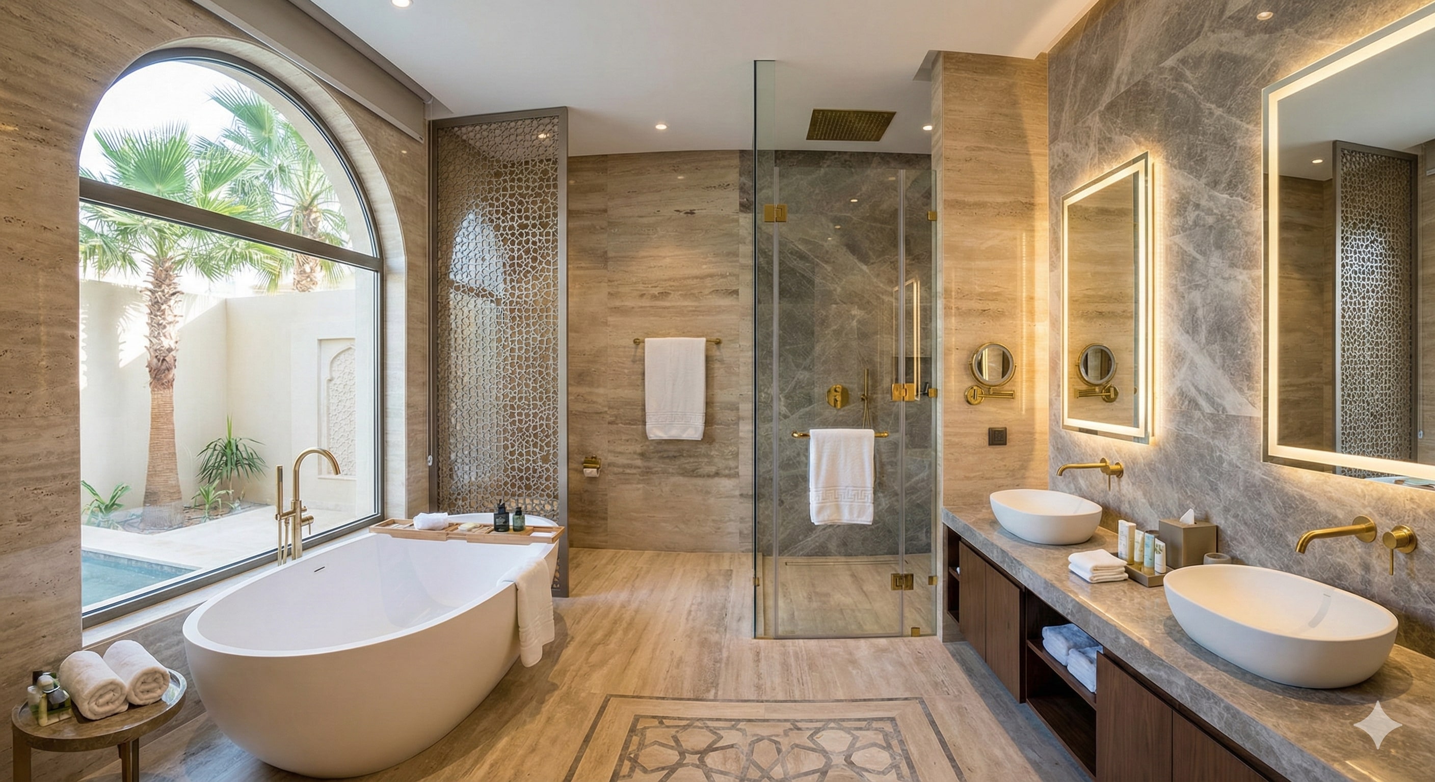 Spa-like bathroom design