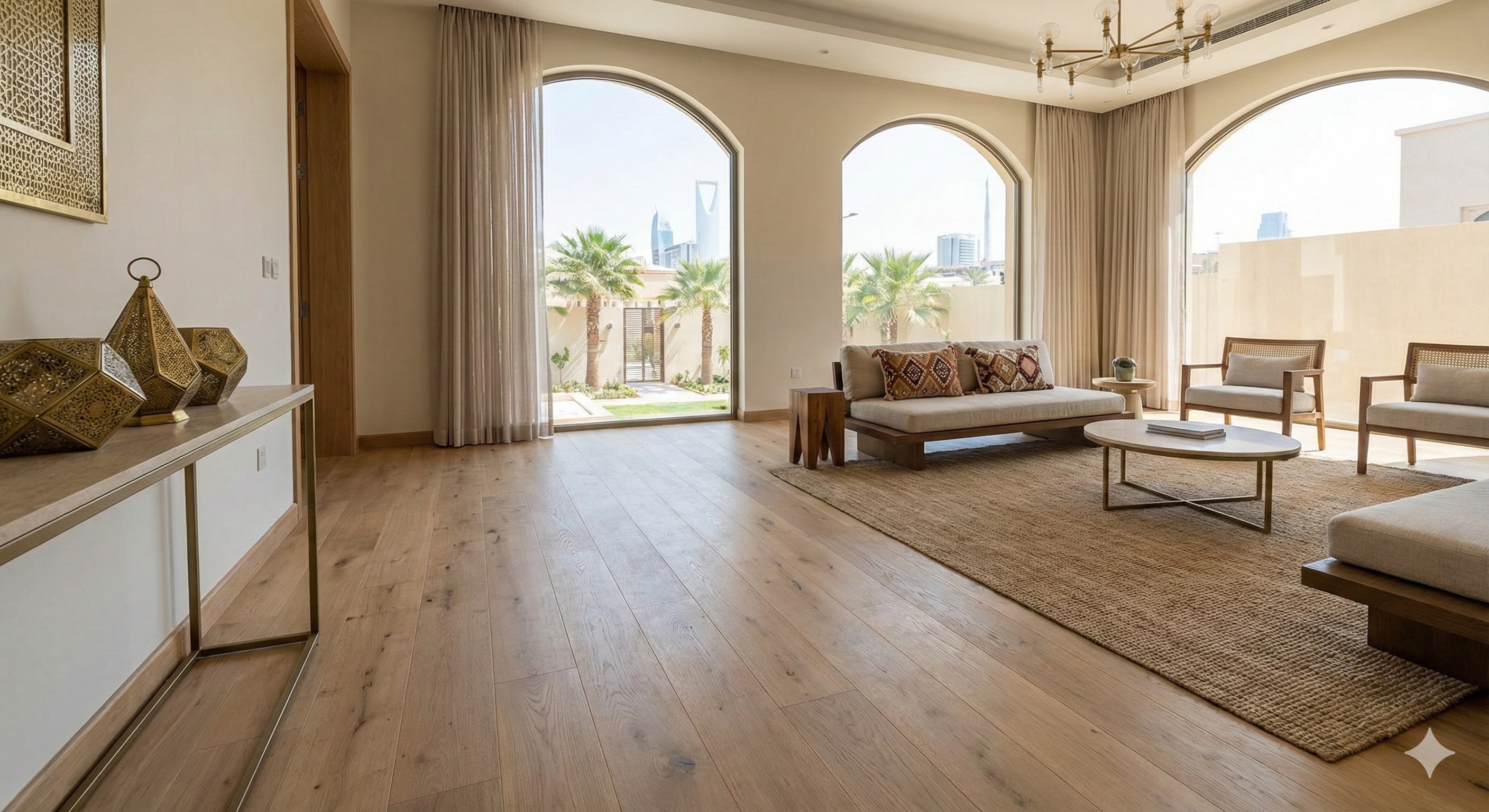 Herringbone parquet flooring