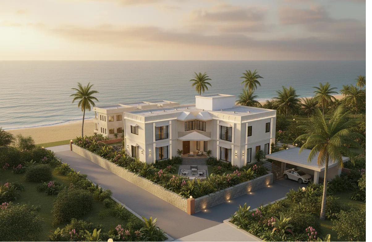 Modern beach bungalow coastal design