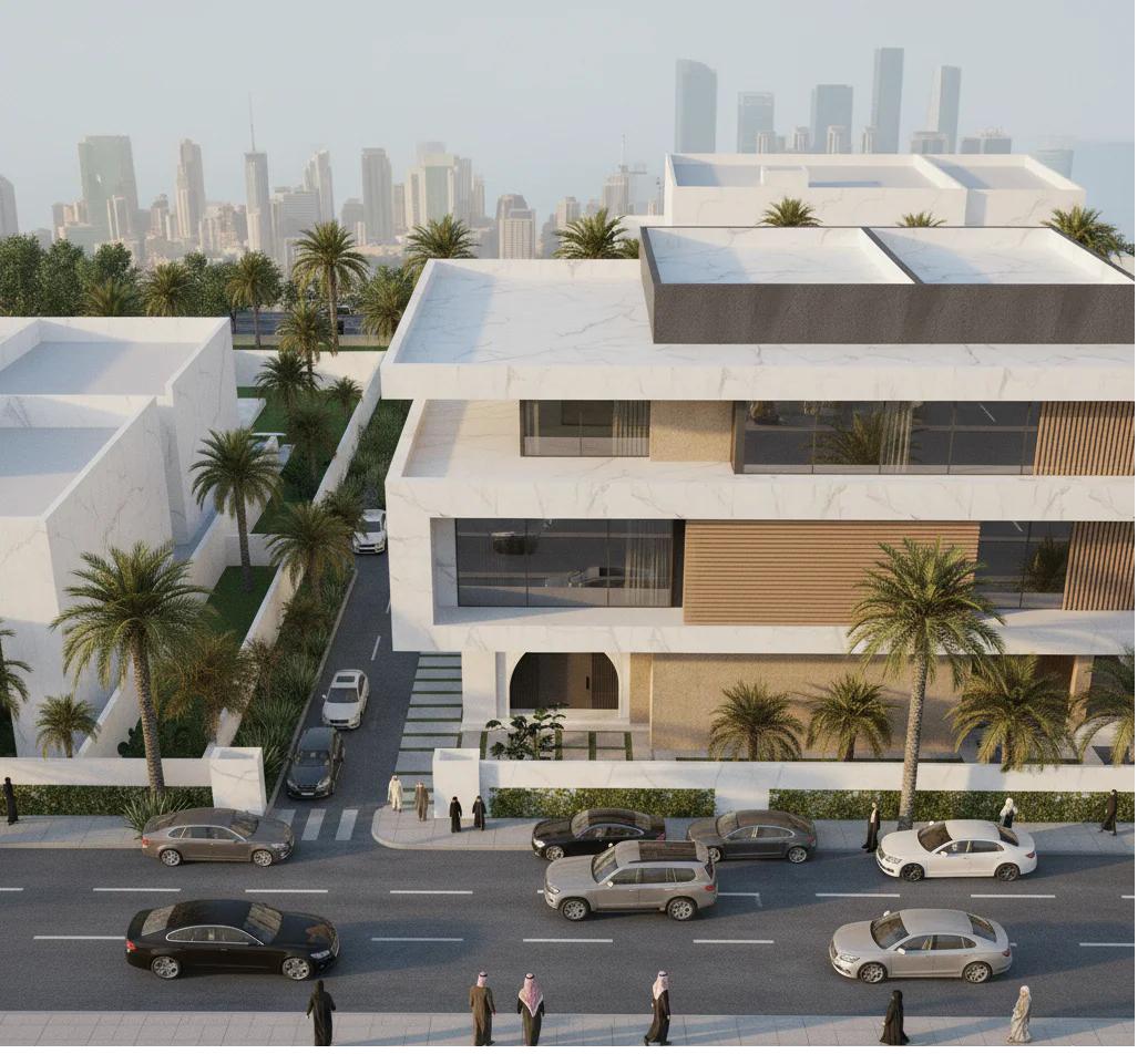 Modern Riyadh villa facade design