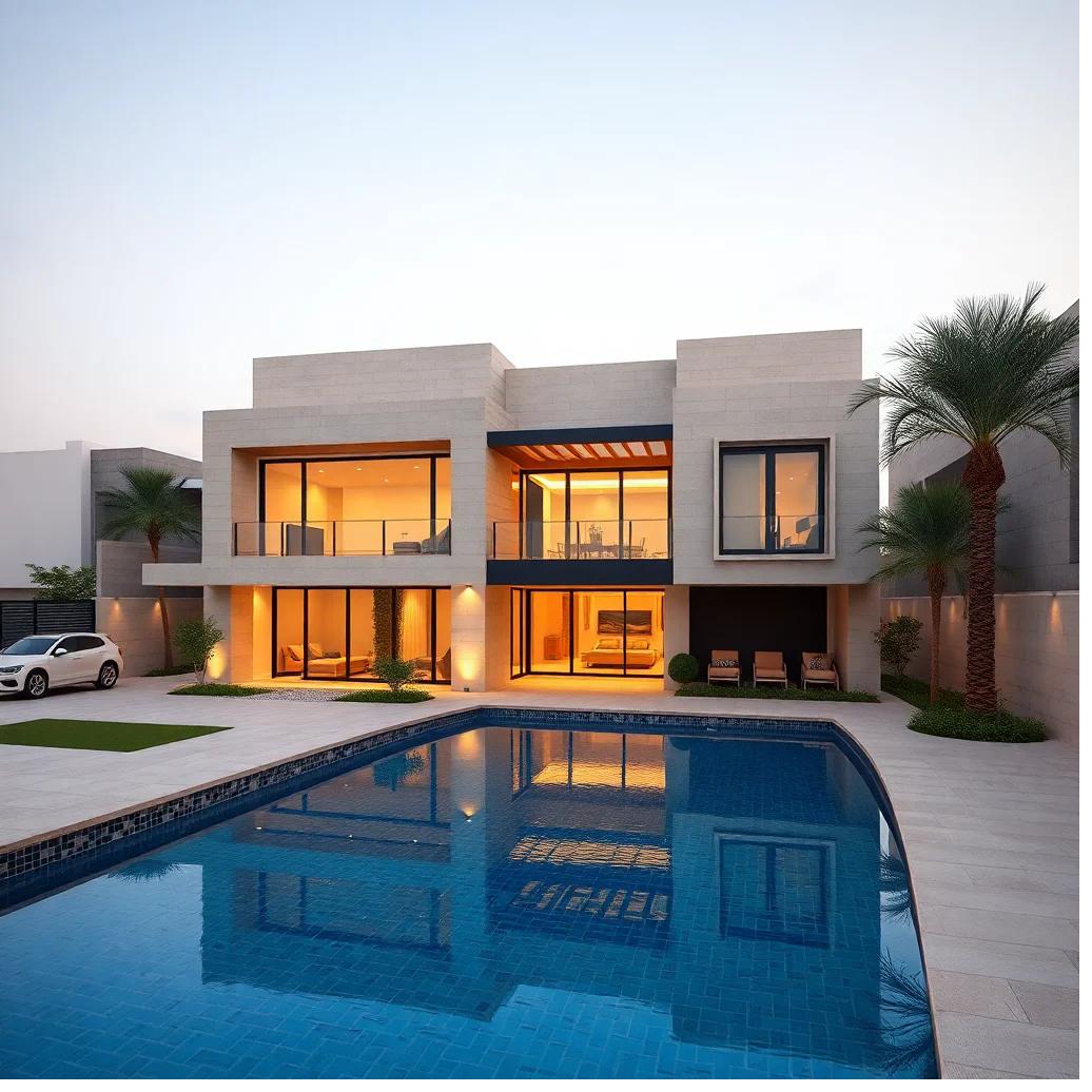 Modern vacation villa resort style design